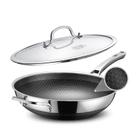 Wok SNOWCLAD 33 cm antiaderente de aço inoxidável com tampa Wok SNOWCLAD 33 cm antiaderente de aço inoxidável com tampa