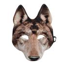 Wolf Mask Hosfairy Brown Half Face para o Halloween