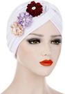 Women's Stretch Twist Ruffle Turbans Head wrap Beanie Cover