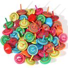 Wood Spinning Tops Aoriher para crianças, giroscópios coloridos e brinquedos