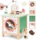 Wooden Activity Cube PairPear Montessori Toys para 1-3 anos