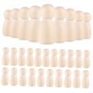 Wooden Peg Dolls Anneome 30 peças de materiais de artesanato DIY sem pintura