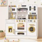 Wooden Play Kitchen BIERUM com luzes e sons 90x33x90cm