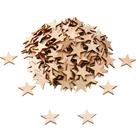 Wooden Stars Gejoy 300 peças de artesanato inacabado de 3,2 cm