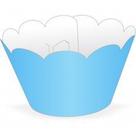 Wrapper Cupcake Tradicional - Azul Claro - 5cm x 22cm - 12 unidades - Nc Toys
