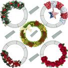 Wreath Upstout, pacote com 5, estrutura de arame metálico de 35 cm com gravatas