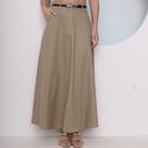 WWZ FASHION Saia Sarja Longa Godê Cintura Alta Acompanha Cinto S142 WWZ FASHION Saia Sarja Longa Godê Cintura Alta Acompanha Cinto S142