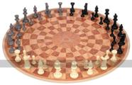 Xadrez para três jogadores: jogo de xadrez para 3 homens com tabuleiro e peças