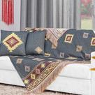 Xale asteca para sofá 5 pçs tecido jacquard dupla face