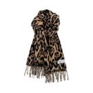 Xale Com Borlas De Leopardo, Cachecol Quente De Inverno Em Imitação De Caxemira Espessa, Aquecedor