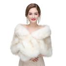 Xale de pele sintética Wrap Stole Shrug Winter Bridal Wedding White