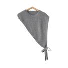 Xale Feminino De Lã Tricotado Com Fenda, Estilo Capa, Versátil, Moda Primavera Verão