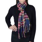Xale Feminino Pashimina 180x35 cm Xadrez Madras - 098229 Xale Feminino Pashimina 180x35 cm Xadrez Madras - 098229
