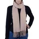 Xale Feminino Pashimina Viscose Lisa com Franja 65x170 cm Nude - 083344