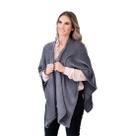 Xale Feminino Poncho Fleece Nevada