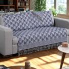 Xale Para Sofá Luxor Jacquard 2,10x1,35m Com Franja Dupla Face