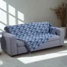 Xale Para Sofá Luxor Jacquard 2,10x1,35m Com Franja Dupla Face