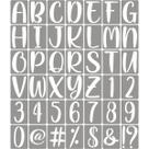 XANGEY Moldes de Letras 9" - Kit com 42 Peças Reutilizáveis em Plástico