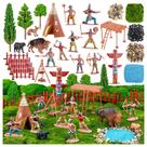 XGHSHW Conjunto de 50 Peças de Figuras de Índios Nativos Americanos