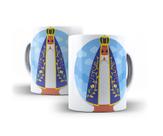Xícara Branca Porcelana Nossa Senhora/Ave Maria + Caixinha
