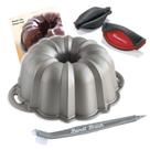 Xícara Bundt Pan Nordic Ware Platinum Silver Anniversary 12