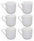 Xicara Café Caneca Chá Porcelana Branca 200ml Kit 6 Xicaras Maranata