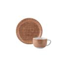 Xicara Café com Pires 100ml Porcelana Schmidt - Dec. Estopa 2425 Xicara Café com Pires 100ml Porcelana Schmidt - Dec. Estopa 2425