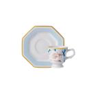 Xicara Café Com Pires 60ml Porcelana Schmidt - Dec. Jerico 2393