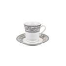 Xícara Café com Pires 60ml Porcelana Schmidt - Dec. Kate 2317