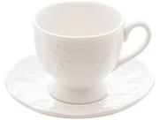 Xícara Cafe De Porcelana New Bone Butterfly Flower 100ml