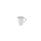 Xícara Café Filetada Tramontina Elisa em Porcelana com Borda Dourada 70 ml