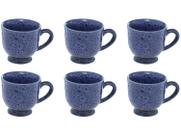 Xicara cafe glaze azul hauskraft 100ml 6pc