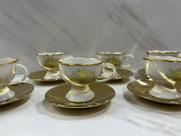 Xícara cafe porcelana árvore da vida