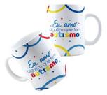 Xícara Caneca Personalizada Porcelana Eu amo alguém q tem Autismo Abril Azul Autista
