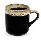 Xícara Canequinha de Café Porcelana Preta Borda 60ML 1 Unid