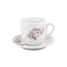 Xícara Chá Com Pires 250ml Porcelana Schmidt - Dec. Eterna Pampa E351
