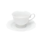 Xicara Chá Porcelana com Pires Maldivas Branco 180ml