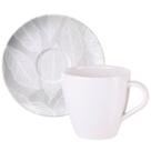Xícara com Pires Chá Café 200ml em Porcelana Tramontina Arbo 2 Peças