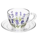 Xícara com Pires Lavanda Lyor de 80 ml.