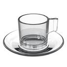 Xicara Com Pires Para Chá Dia a Dia em vidro 185ml Fullfitt Mesa Posta Xicara Com Pires Para Chá Dia a Dia em vidro 185ml Fullfitt Mesa Posta