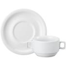 Xicara Consumé com Pires 270ml Porcelana Schmidt - Mod. Protel 073