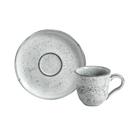 Xicara de Café Chá Com Pires 120ml Cerâmica Bio Echo Porto Brasil Rustico