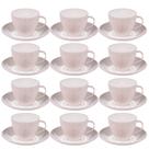 Xícara de café com pires 110ml Gourmet marmorizado com 12 unidades Plasutil ref.369