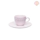 Xícara de Café com Pires Mia Quartzo em Porcelana 75ml - Oxford