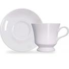 Xícara de Café com Pires Porcelana Branca 80ml Chá Capri Servir Mesa Posta Germer Xícara de Café com Pires Porcelana Branca 80ml Chá Capri Servir Mesa Posta Germer