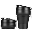 Xícara de café dobrável EASYXQ 480 ml de silicone portátil preta