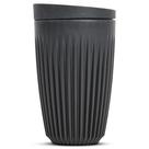 Xícara de café HuskeeCup 350 ml com tampa cor de carvão