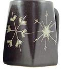 Xícara de café MARA STONEWARE COLLECTION 350ml Snowflakes Design