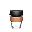 Xícara de café reutilizável KeepCup Brew Cork 340mL de vidro temperado