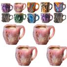 Xícara de café RIYHDO Resin Mineral Crystal 3D Novelty 4 unidades